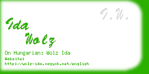 ida wolz business card